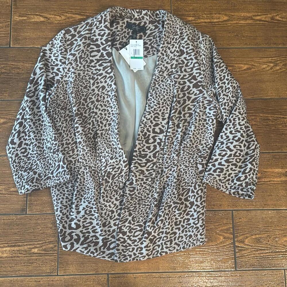 Jessica Simpson Leopard Blazer Size Large